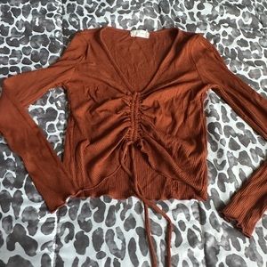 Altar’d State ruched L/S top Sz S